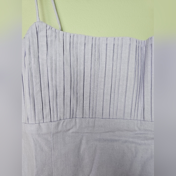 The Ophelia Sleeveless Linen Slim Mini Dress by Maeve in Lilac Purple, Size 12 - Picture 9 of 15
